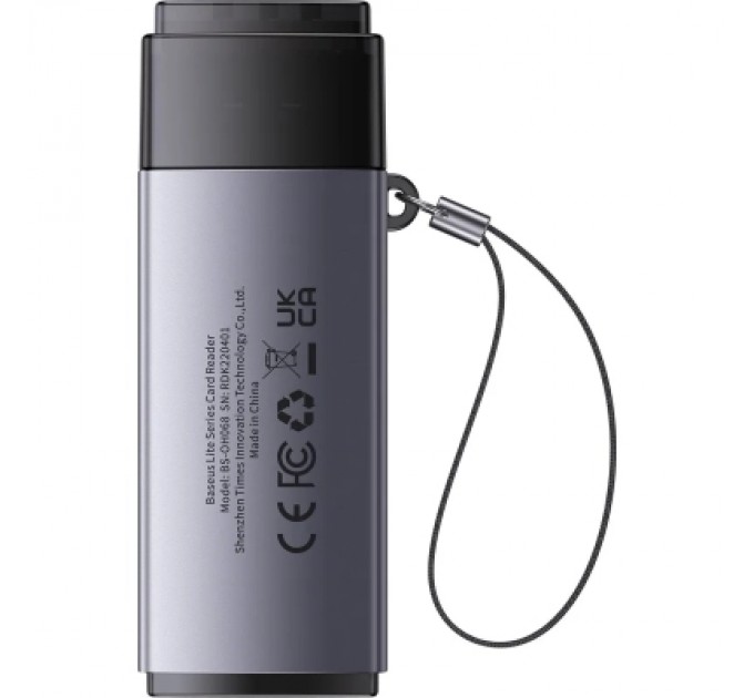 Baseus Зчитувач флеш-карт Baseus USB to SD/TF gray (WKQX060013)