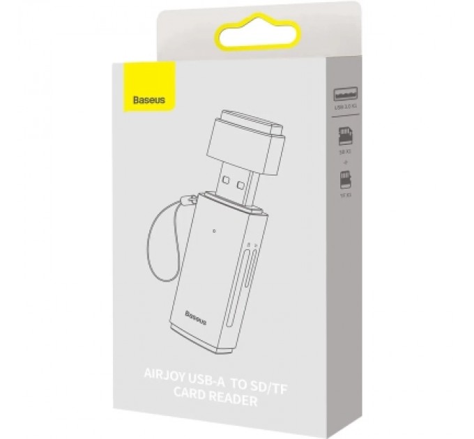 Baseus Зчитувач флеш-карт Baseus USB to SD/TF gray (WKQX060013)