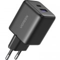 Ugreen Зарядний пристрій Ugreen USB + USB-C GaN 30W X516 black (65014)