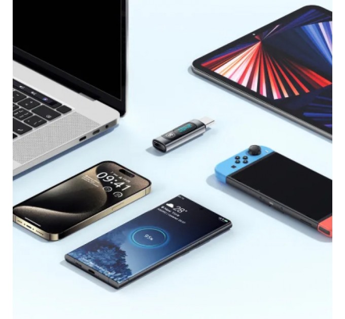 Essager Перехідник USB-C F to USB-C M digital display Essager (EZJTT-TX0G-P)