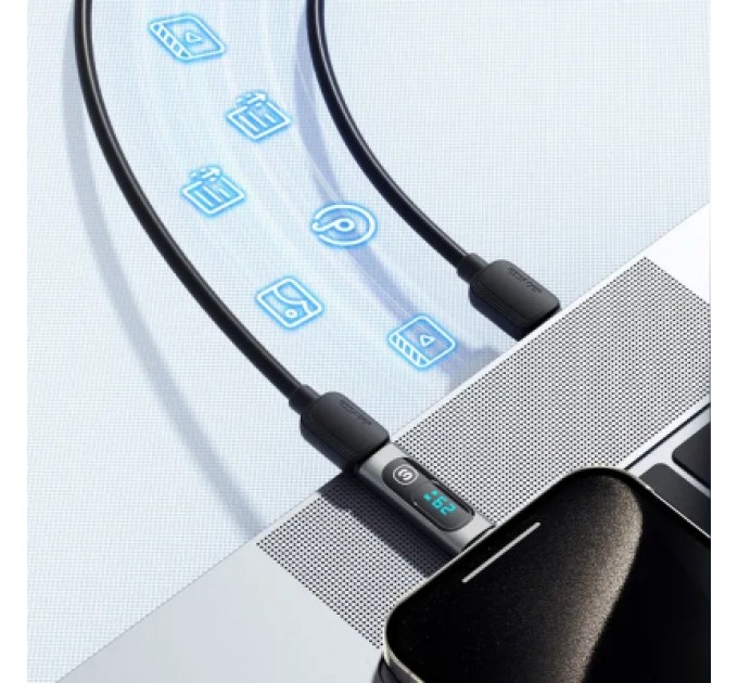 Essager Перехідник USB-C F to USB-C M digital display Essager (EZJTT-TX0G-P)