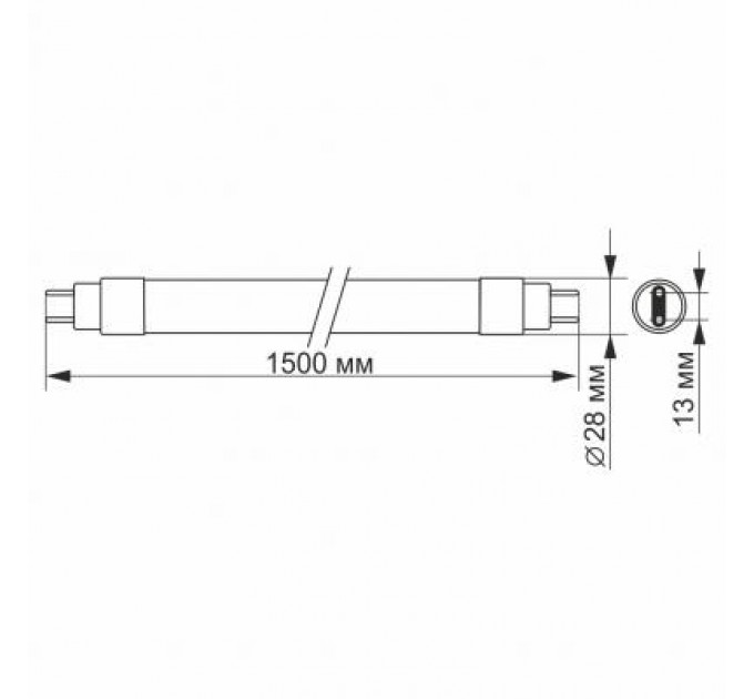 Videx Лампочка Videx T8 24W 1.5M 4100K 220V (VL-T8-24154)