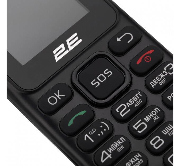 2E Мобiльний телефон 2E S180 2024 Black (694743653885)