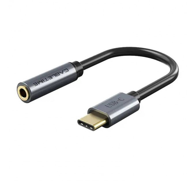 Cabletime Кабель Cabletime USB Type-C - Audio 3.5 мм (M/F), 0.15 м, Black (CPA6G)