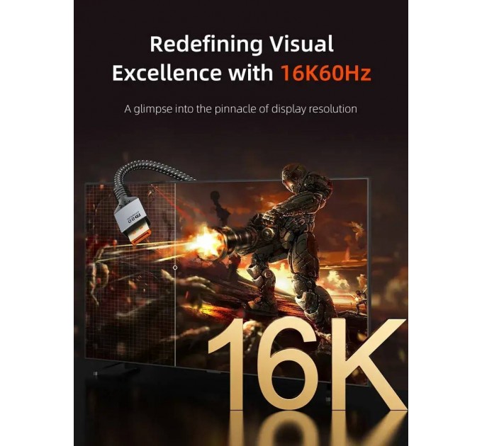 Cabletime Кабель Cabletime DisplayPort - DisplayPort v2.1 (M/M), 16K, 1 м Black (CD13H)