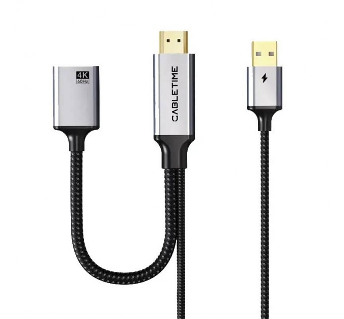 Cabletime Перехідник Cabletime HDMI - DisplayPort (M/F), 0.2 м (CP51B)