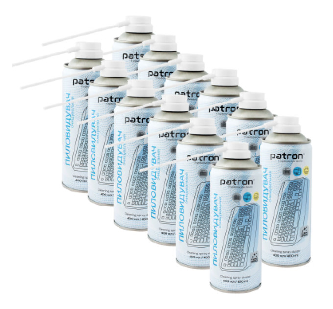 Patron Стиснене повітря для чистки spray duster 400ml*12 Patron (CS-PN-F3-020-10)