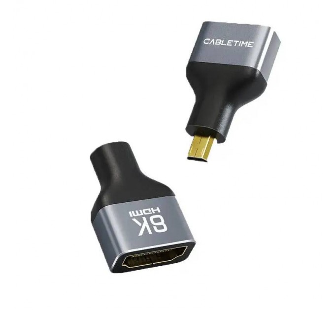 Cabletime Перехідник Cabletime micro HDMI - HDMI (F/M), 0.1 м (CP46G)