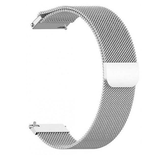 BeCover Ремінець BeCover Milanese Style для Xiaomi Amazfit Bip (20mm) Lite/Bip S Lite/GTR 42mm/GTS/TicWatch S2/TicWatch E/GTS 3/GTS 2 mini Silver (707683)