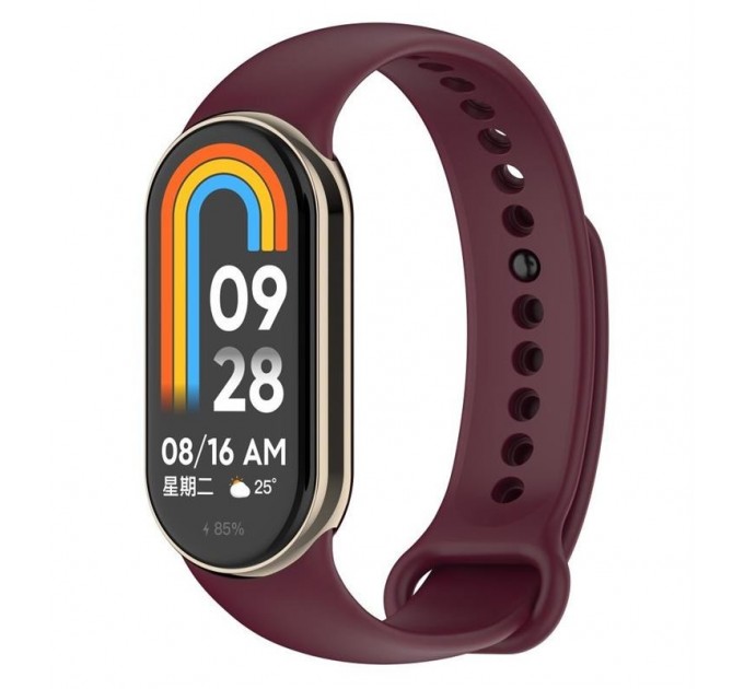 BeCover Силіконовий ремінець BeCover для Xiaomi Mi Smart Band 8 Burgundy Red (709378)