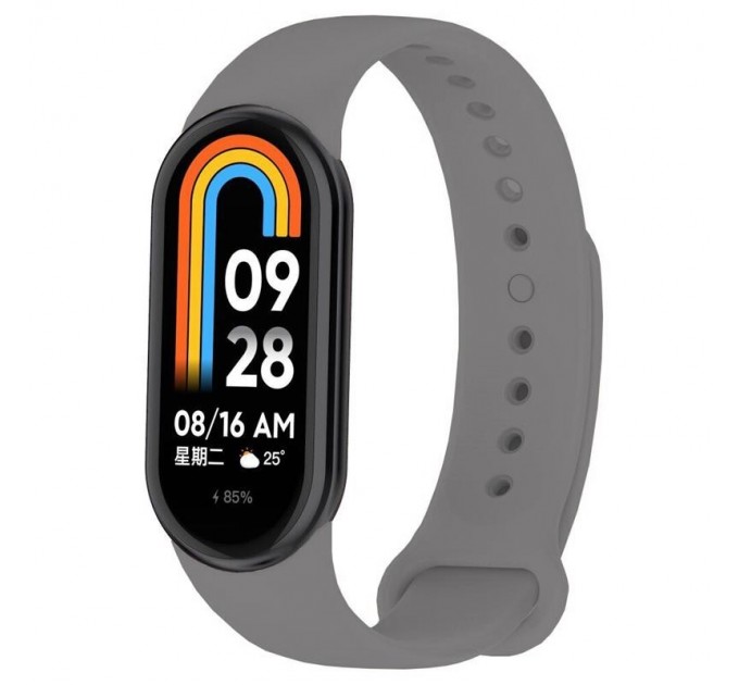 BeCover Силіконовий ремінець BeCover для Xiaomi Mi Smart Band 8 Steel Gray (709397)