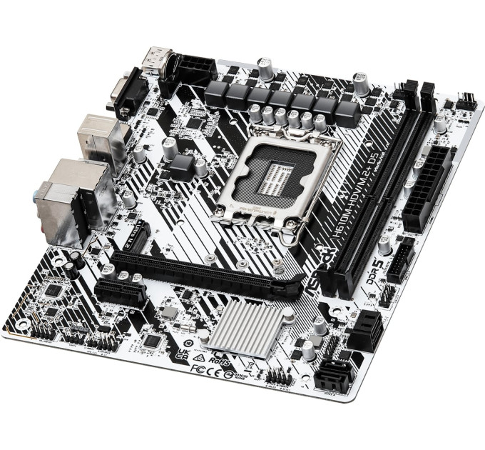 ASRock Материнська плата ASRock H610M-HDV/M.2+ D5 Socket 1700