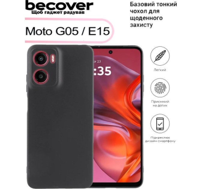 BeCover Чохол до мобільного телефона BeCover Motorola Moto G05 / E15 Black (713476)