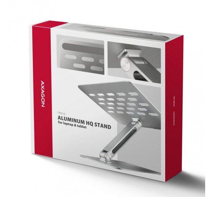 AXAGON Підставка для ноутбуків  AXAGON STND-LQ stand for notebooks and tablets (for laptops size 10" - 16"), Silver