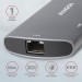 AXAGON Хаб концентратор AXAGON HMC-6M2 SuperSpeed USB-C COMBO 6in1 hub, Grey