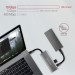 AXAGON Хаб концентратор AXAGON HMC-5G2 USB-C 10Gbps SPEEDSTER 5in1 hub (rev2.0), Grey