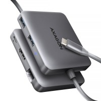 Хаб концентратор AXAGON HMC-5HL USB-C 5Gbps SuperSpeed 5in1 hub, Grey