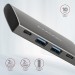 AXAGON Хаб концентратор  AXAGON HMC-4G2 SuperSpeed ​​USB-C 10 Gbps SPEEDSTER 4, Grey