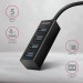 AXAGON Хаб AXAGON HUE-M1C SuperSpeed USB-C MINI hub, 20cm USB-C cable, Black