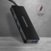 AXAGON Хаб AXAGON HUE-G1A SuperSpeed USB SLIM hub, cable 14cm Type-A, Black