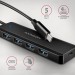 AXAGON Хаб AXAGON HUE-C1C USB-C 5Gbps TRAVEL hub, 20cm Type-C cable, Black