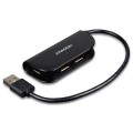 AXAGON Хаб AXAGON HUE-X4B USB READY hub, 20 cm USB-A cable, Black