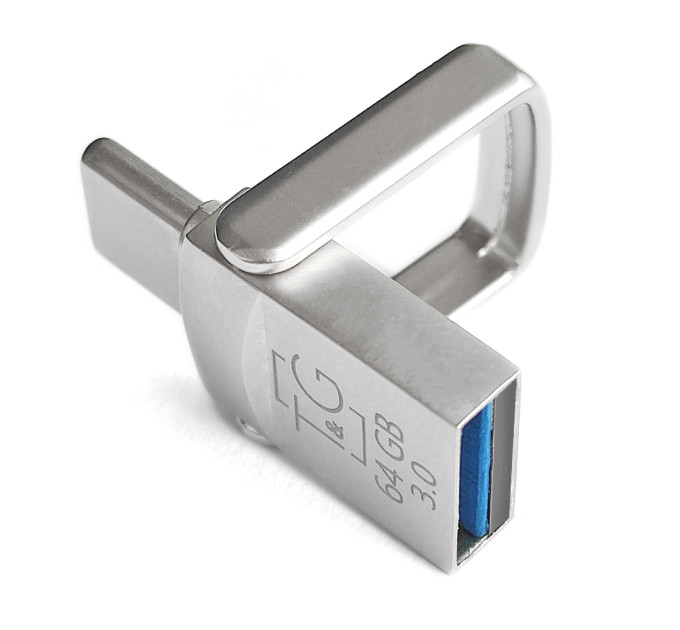 T&G Флеш-накопичувач USB 3.0 64GB Type-C T&G Metall Series 104 Silver (TG104TC-64G3)