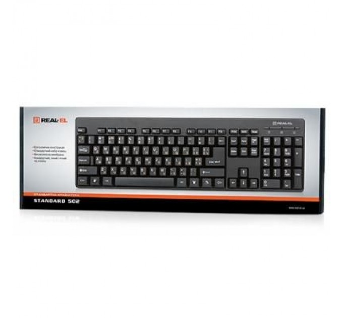 Клавіатура REAL-EL 502 Standard, USB, black