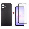 Dengos Чохол до мобільного телефона Dengos Carbon Kit for Samsung Galaxy A07 case + glass Black (DG-KM-162)