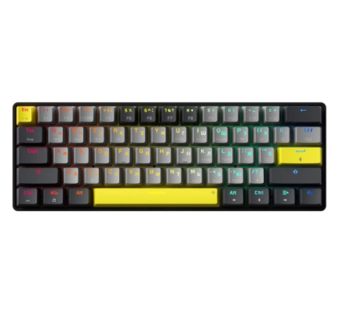 GamePro Клавіатура GamePro MK130G Pro Outemu Red Switch Hot-Swap 60 RGB USB/Wireless/Bluetooth Black (MK130G Pro)