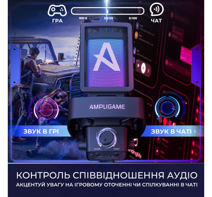 Fifine Мікрофон Fifine Ampligame Q8PRO USB Black (Q8PRO)