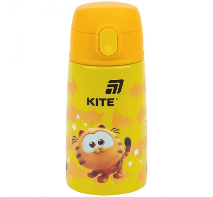 Kite Поїльник-непроливайка Kite Garfield термос з трубочкою 400 мл (GF25-1261)