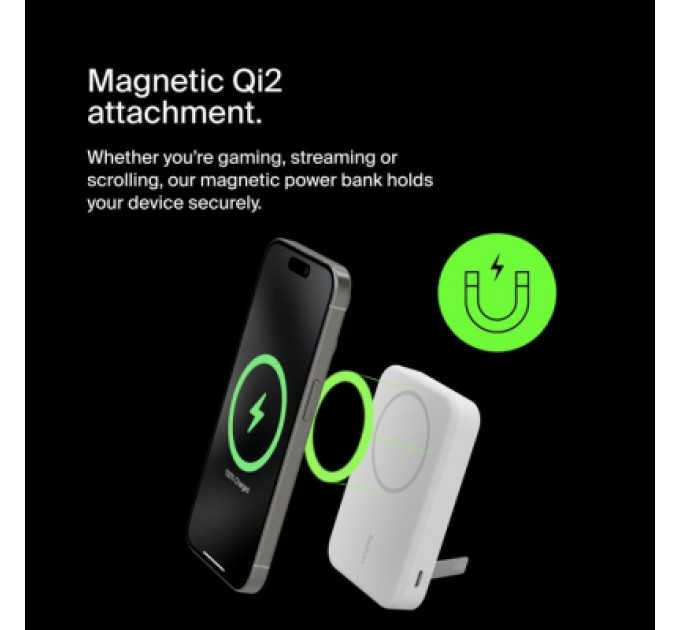 Belkin Батарея універсальна Belkin 10000mAh MagSafe Wireless Qi2 White (BPD008BTWH)