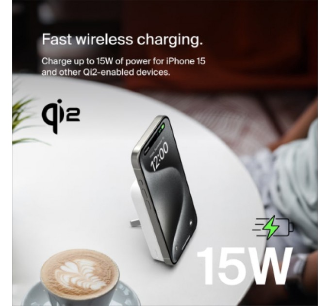Belkin Батарея універсальна Belkin 10000mAh MagSafe Wireless Qi2 White (BPD008BTWH)