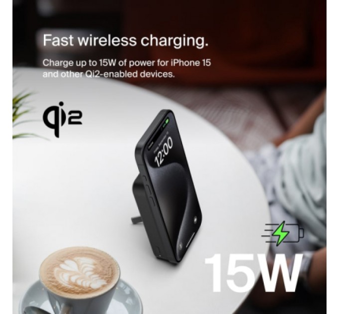 Belkin Батарея універсальна Belkin 10000mAh MagSafe Wireless Qi2 Black (BPD008BTBK)