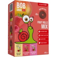 Цукерка Bob Snail Fruit Rolls Mix 3 смаки по 140 г (4820287101032)