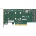 Supermicro Плата розширення Supermicro PCIe x8 до SSD 2x m.2 NVMe (AOC-SLG3-2M2)