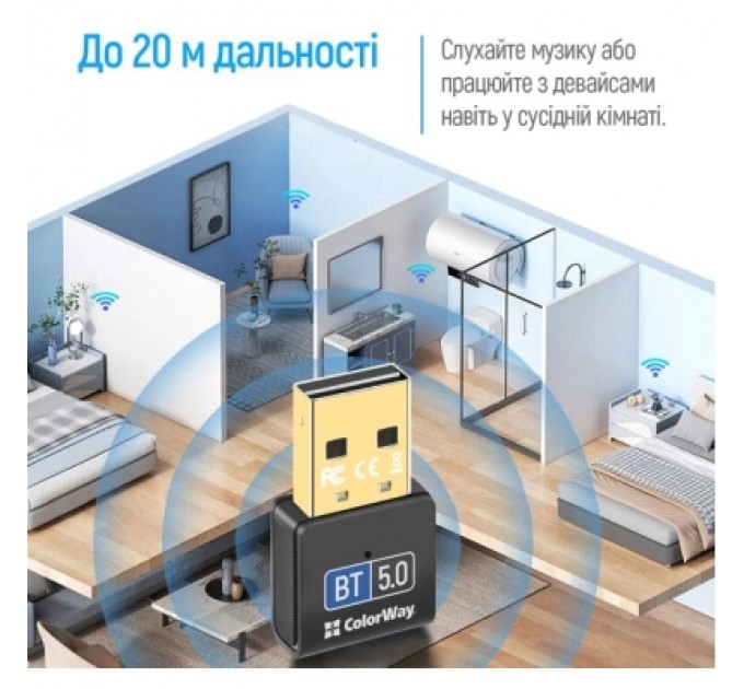ColorWay Bluetooth-адаптер ColorWay Bluetooth BT 5.0 (CW-AD-BT50)