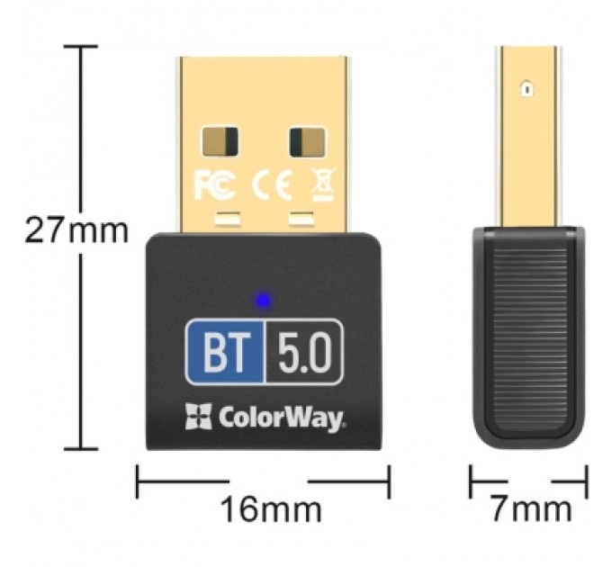 ColorWay Bluetooth-адаптер ColorWay Bluetooth BT 5.0 (CW-AD-BT50)