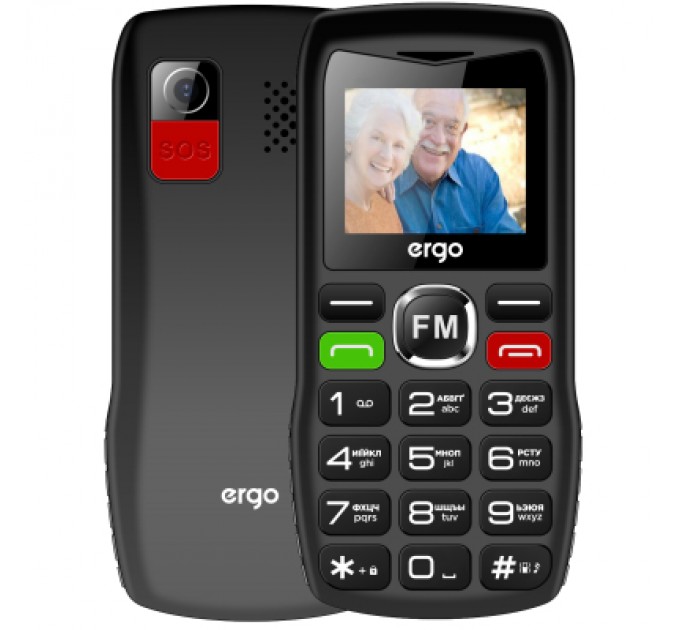 Ergo Мобільний телефон Ergo R182 Black