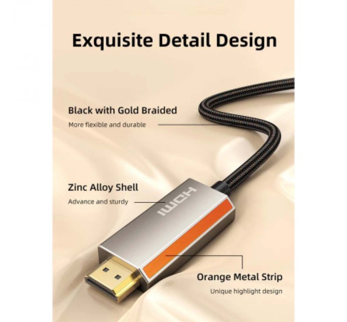 Cabletime Кабель мультимедійний DisplayPort M to HDMI M 8K60Hz Cabletime (CA916405)