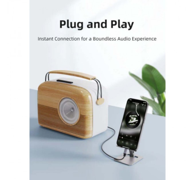 Cabletime Кабель мультимедійний USB-C to 3.5mm M 1.0m Cabletime (CA915767)