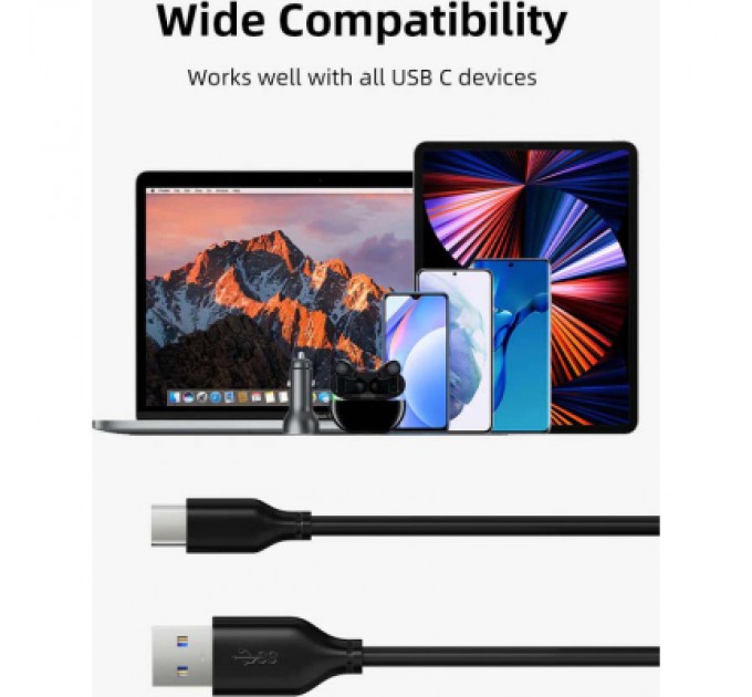 Cabletime Дата кабель USB 3.0 AM to USB-C 1.5m Cabletime (CA915439)