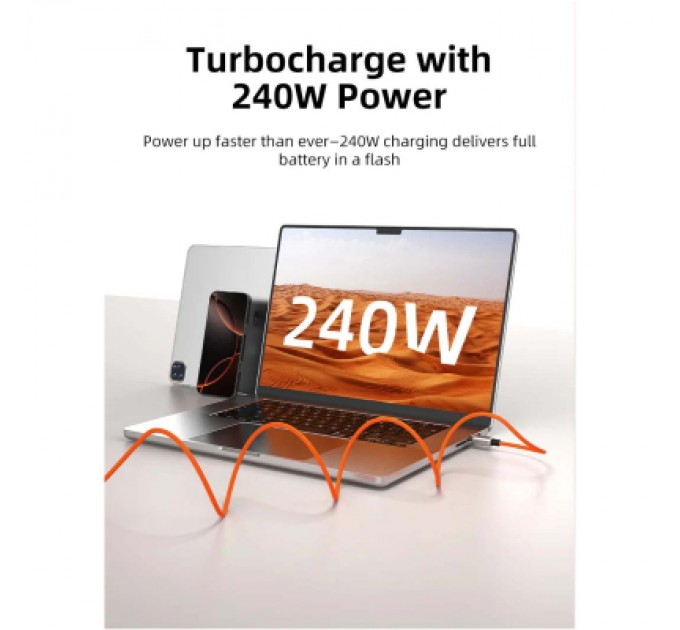 Cabletime Дата кабель USB-C to USB-C 2.0m PD240W magnetic Cabletime (CA915729)