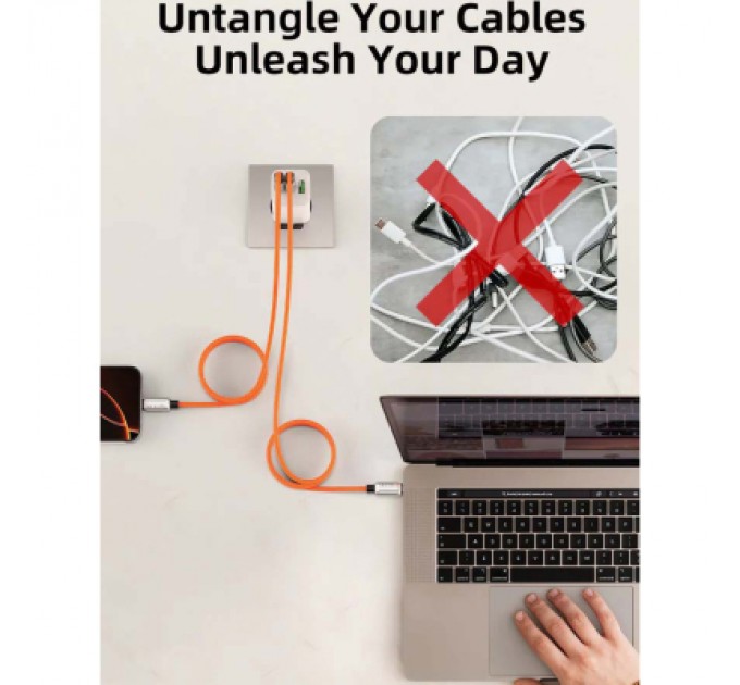 Cabletime Дата кабель USB-C to USB-C 2.0m PD240W magnetic Cabletime (CA915729)