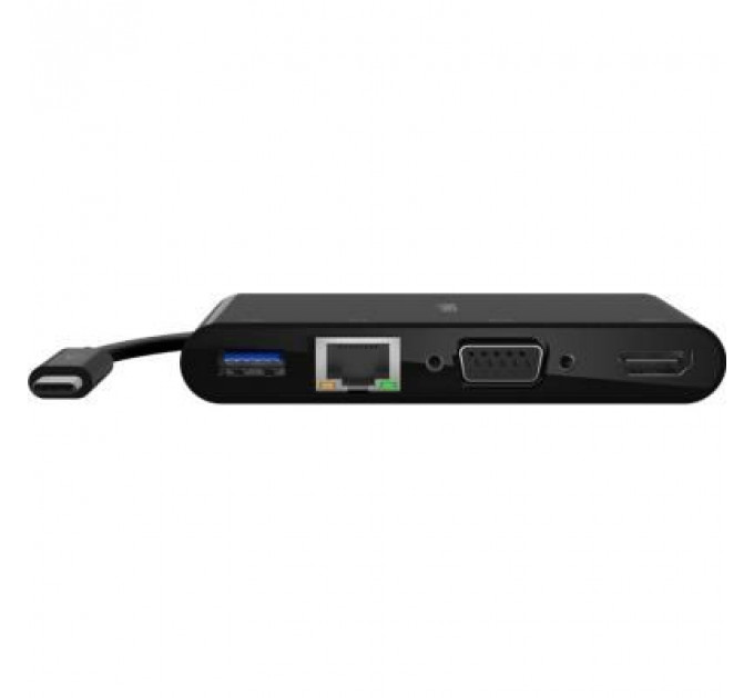 Концентратор Belkin USB-C - Ethernet, HDMI, VGA, USB-A, 100W PD, black (AVC004BTBK)