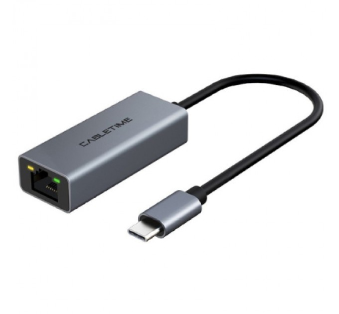 Cabletime Адаптер USB-C to RJ45 100Mbps 0.15m Cabletime (CA915804)