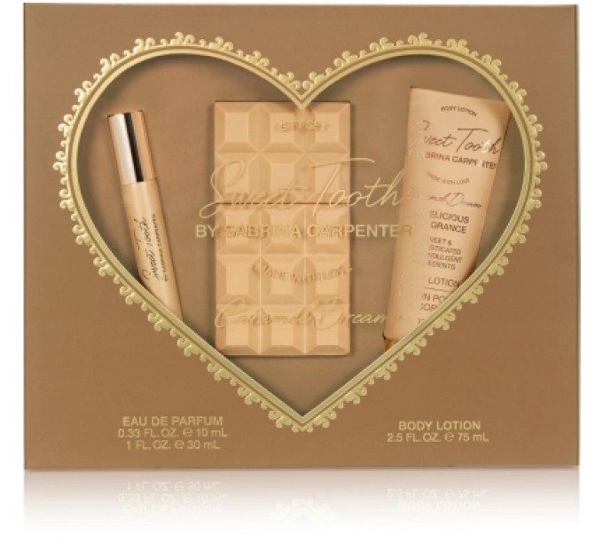 Sabrina Carpenter Набір косметики Sabrina Carpenter Caramel Dream Парфумована вода 30 мл + Мініатюра 10 мл + Лосьйон для тіла 30 мл (810023679264)