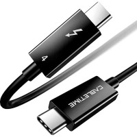 Дата кабель USB-C to USB-C 1.0m Thunderbolt 4 100W (20V/5A) 8K60Hz Cabletime (CA915422)