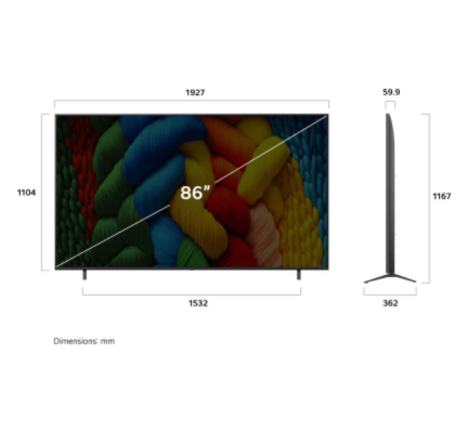 LG Телевізор LG 86NANO81A6A